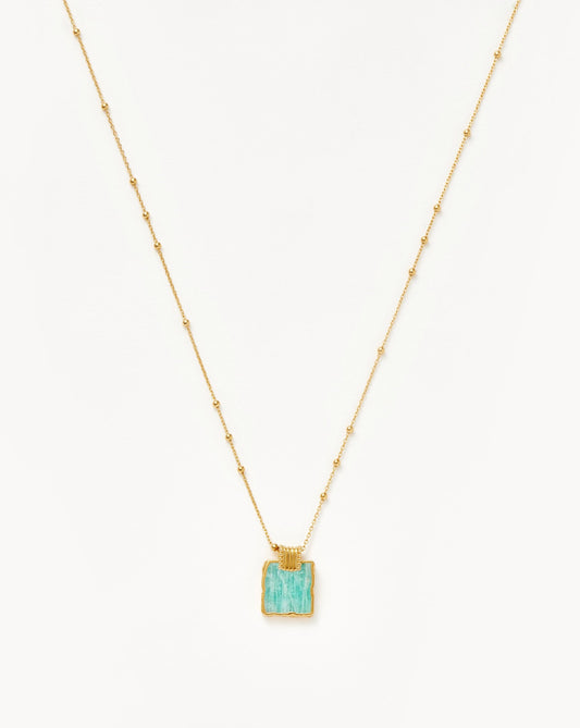 Lena Charm Necklace | 18ct Gold Plated/Amazonite