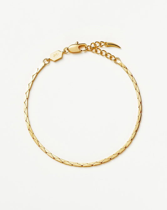 Lucy Williams Cobra Snake Chain Bracelet | 18ct Gold Plated