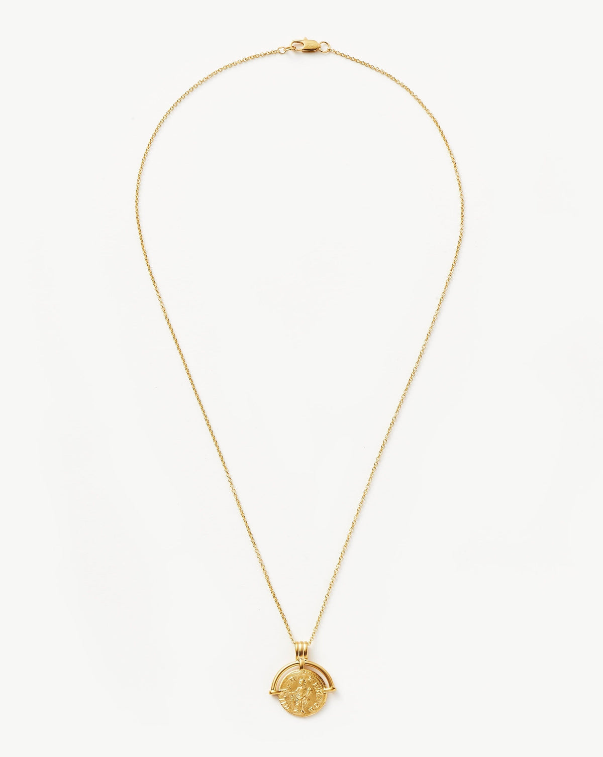 Lucy Williams Long Engravable Roman Arc Coin Necklace