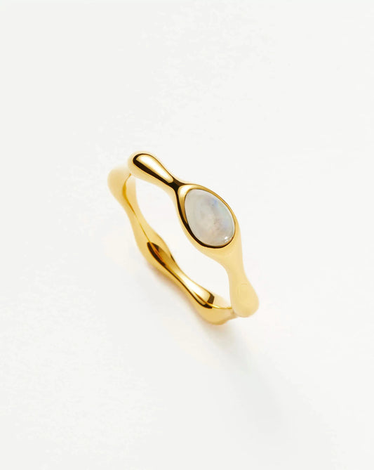 Magma Gemstone Stacking Ring | 18ct Gold Plated
