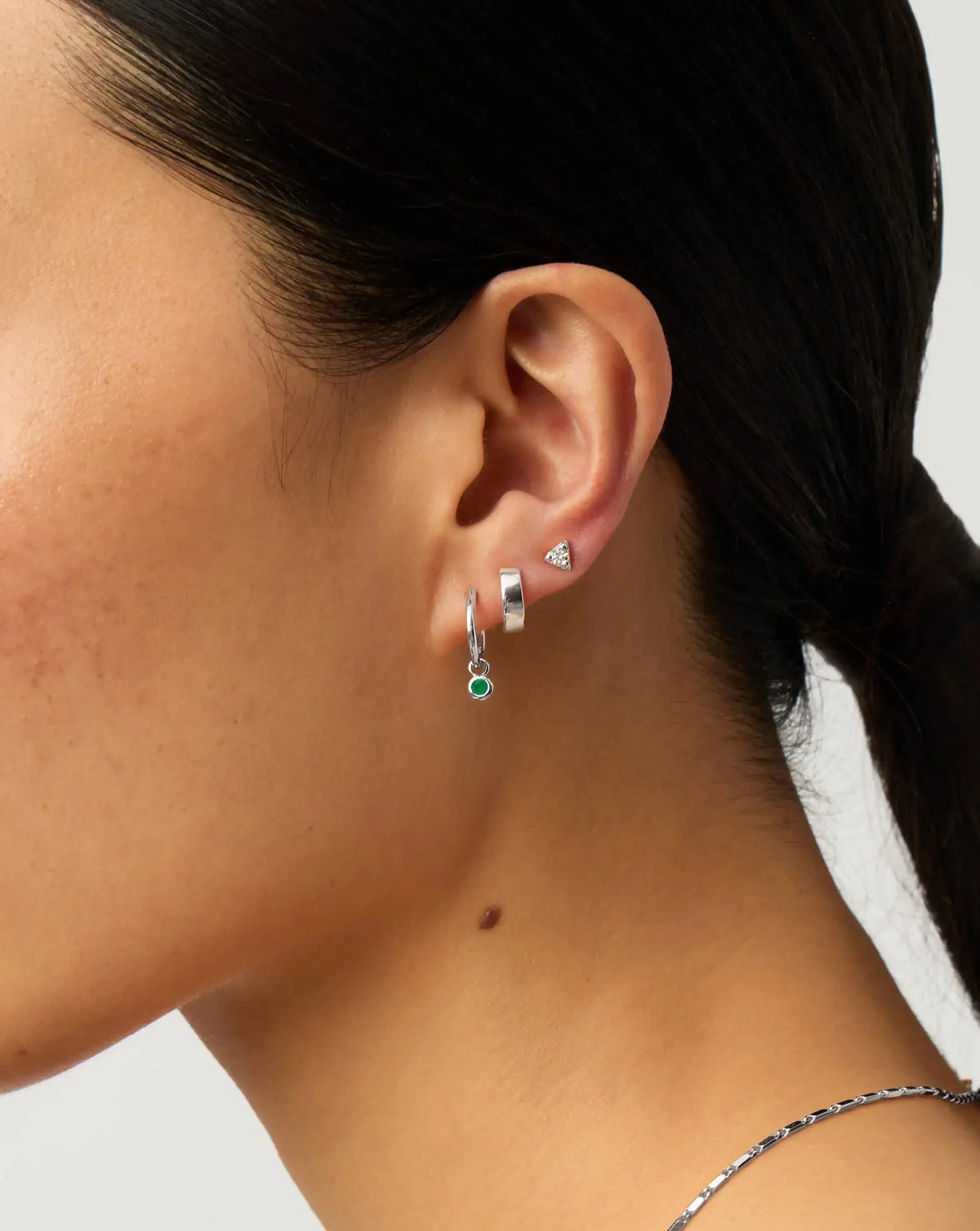 The Meaningful May Birthstone Set | Sterling Silver/Green Onyx