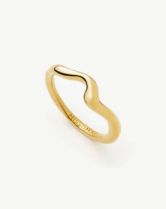 Molten Wave Stacking Ring | 18ct Gold Vermeil