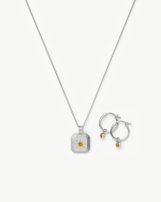 The Meaningful November Birthstone Set | Sterling Silver/Citrine
