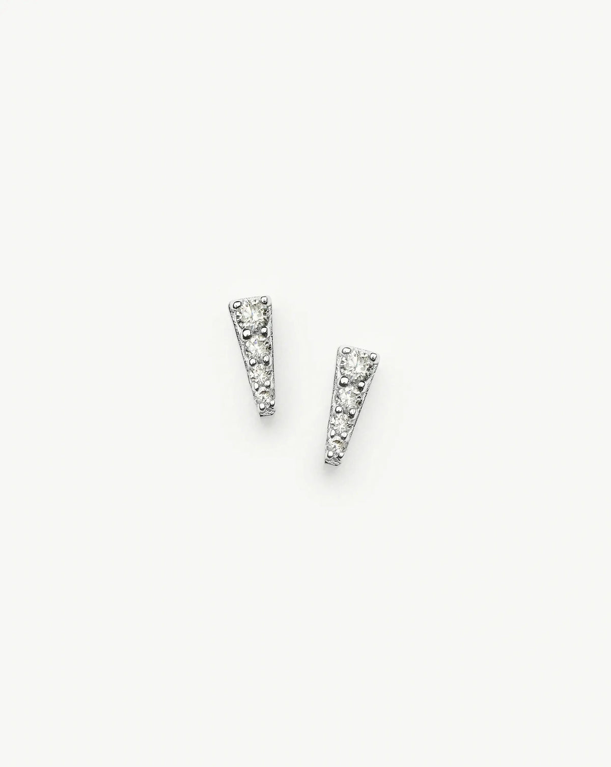 Pavé Spike Stud Earrings | Silver Plated/Cubic Zirconia