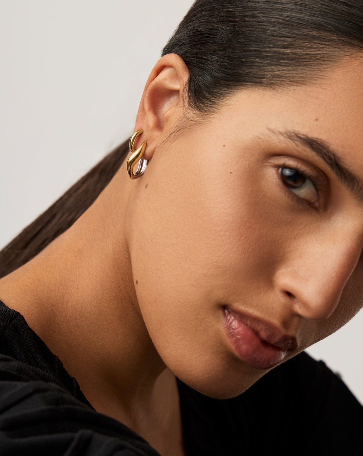 The Wear it Both Ways Hoop Set | Gold/Mixed Metal