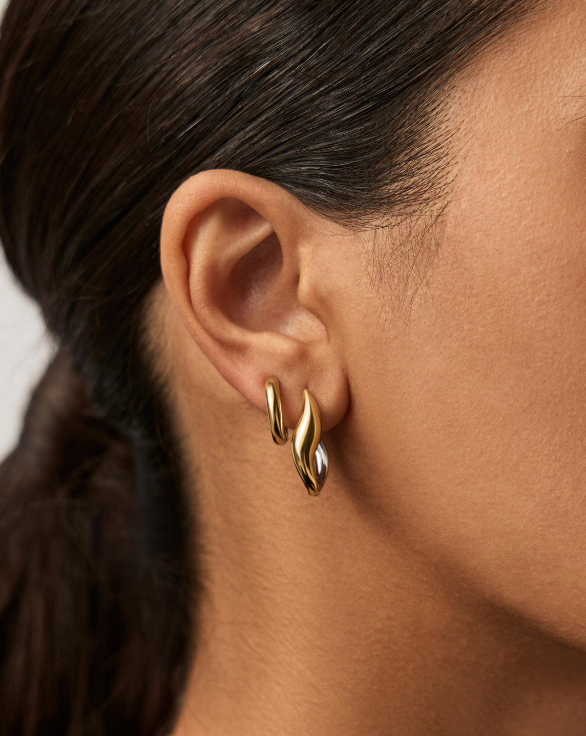 The Wear it Both Ways Hoop Set | Gold/Mixed Metal