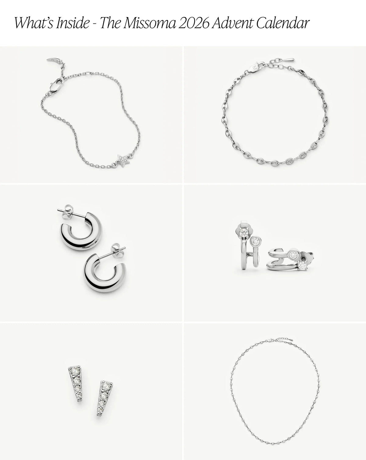 Silver Jewellery Advent Calendar  | Silver Plated