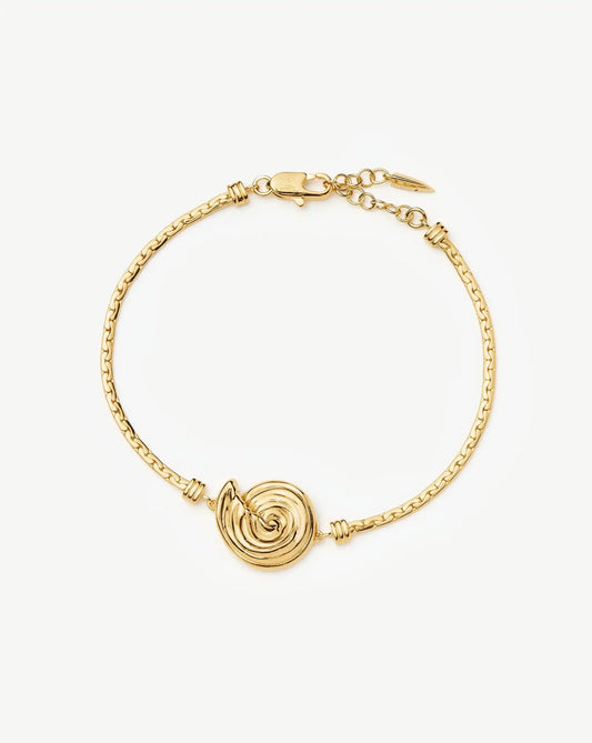 Spiral Cobra Chain Bracelet | 18ct Gold Plated