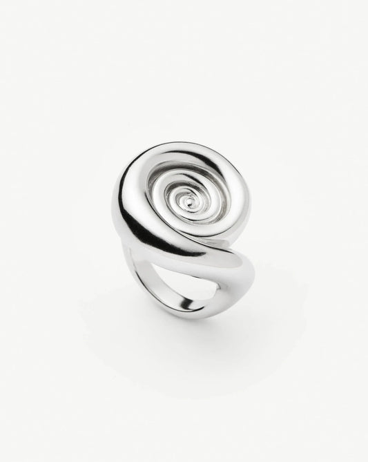 Spiral Statement Ring | Silver Plated
