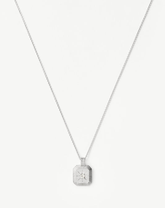 June Birthstone Pendant Necklace | Rainbow Moonstone/June